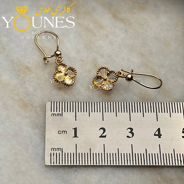 گوشواره طلا ونکلیف تراش دار